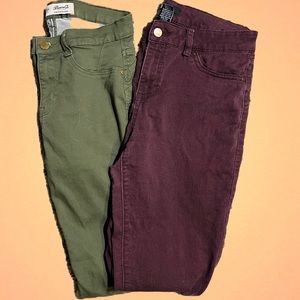 Set of 2 Size 8 Colored jeggings. D.jeans and denim&co